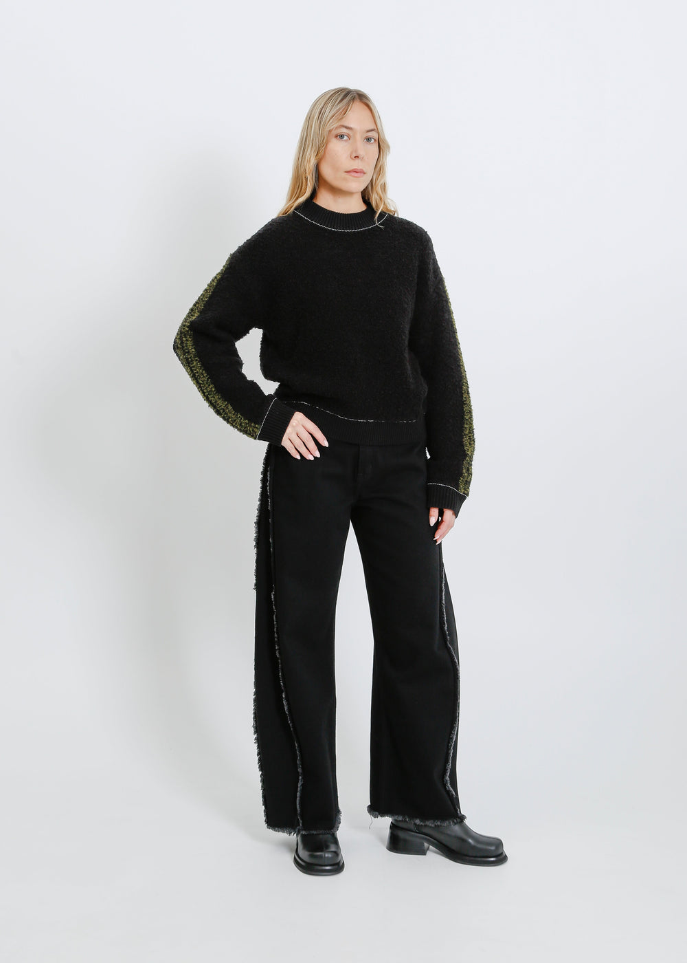 OAKLAND KNIT SWEAT / BLACK