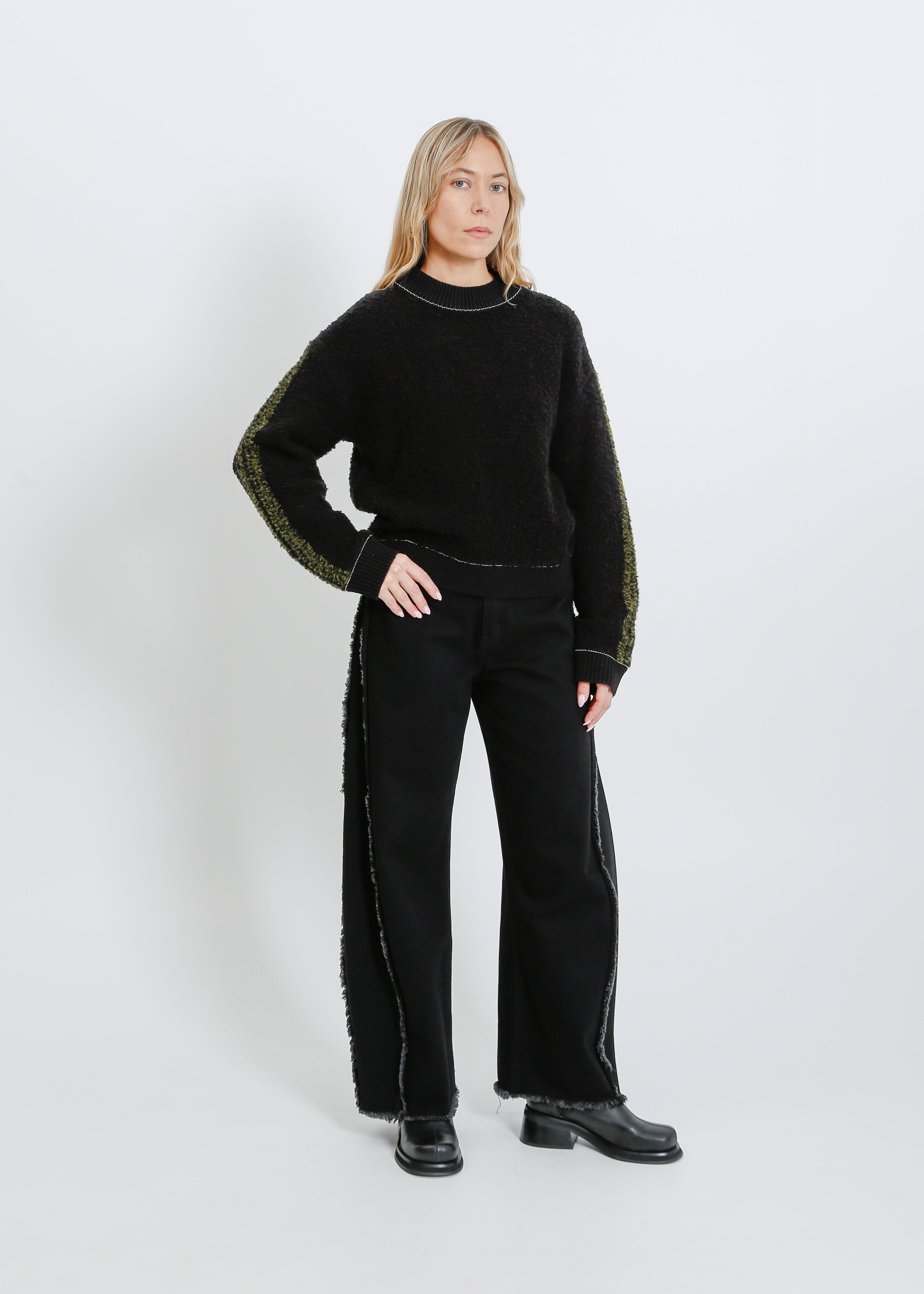 OAKLAND KNIT SWEAT / BLACK